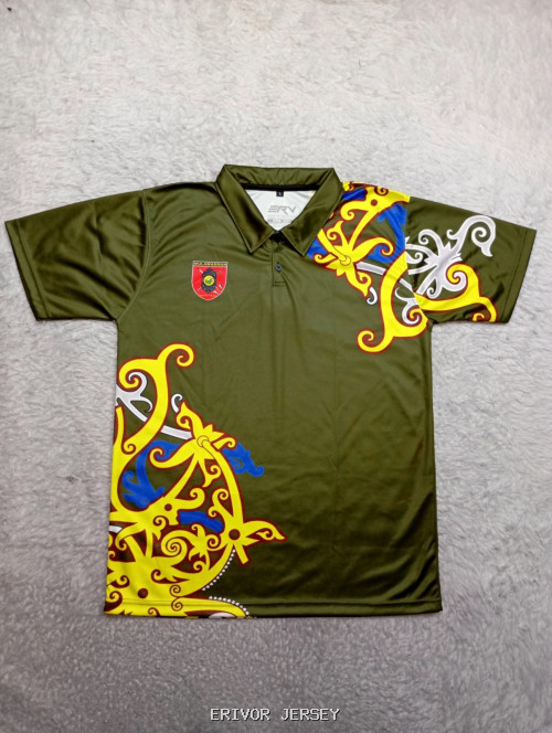 Desain Polo Shirt Motif Etnik