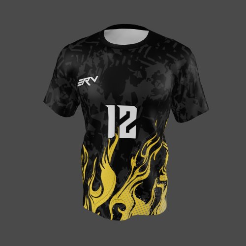 Jersey Basket Api Hitam Emas