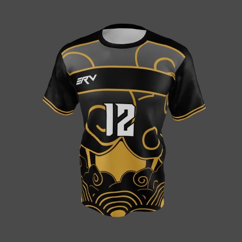 Jersey Basket Geometric Black Gold