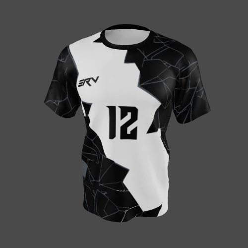 Jersey Basket Geometric Hitam Putih