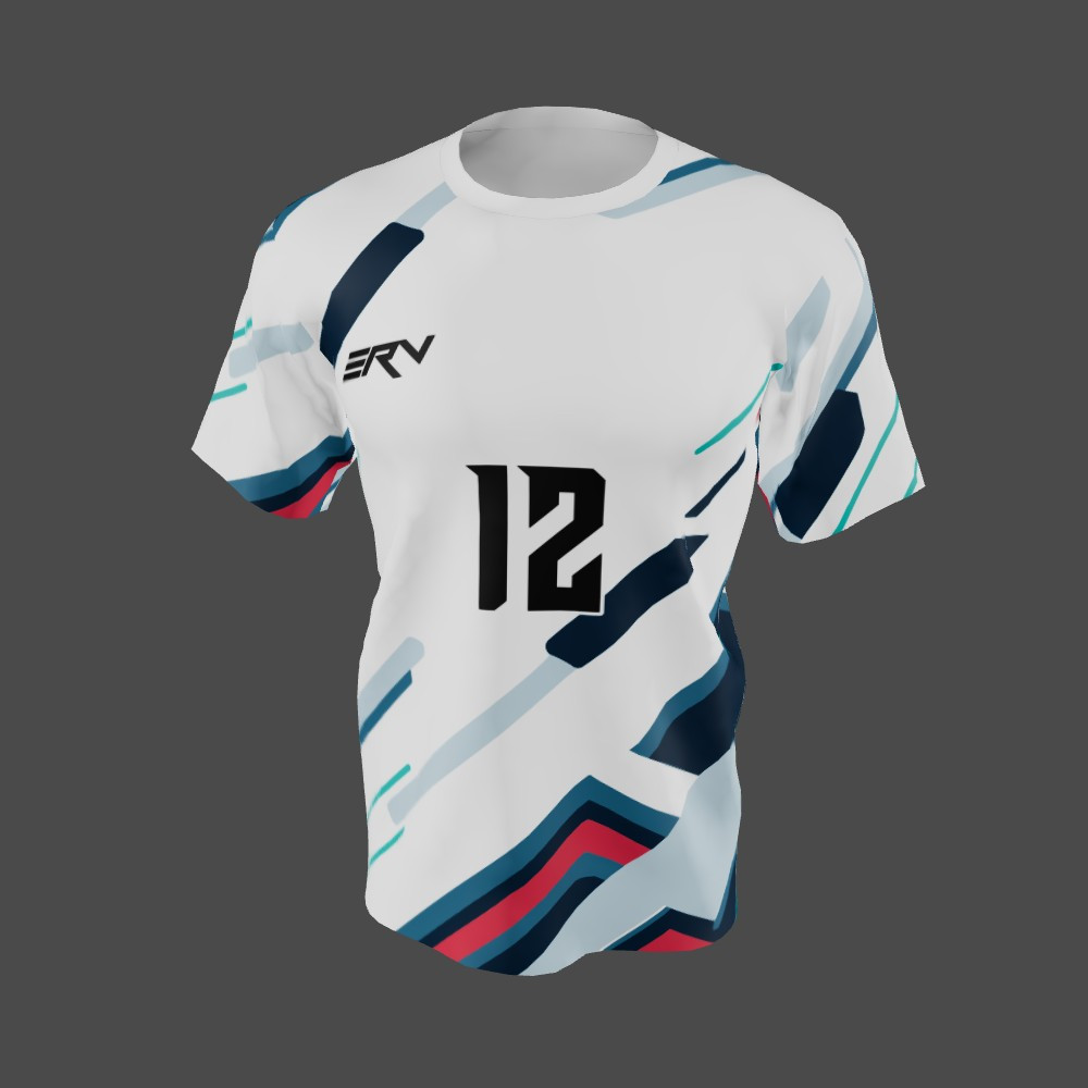 Jersey Basket Geometric Modern Putih