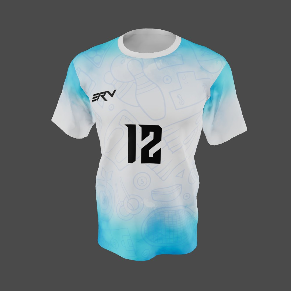 Jersey Basket Gradient Biru Putih