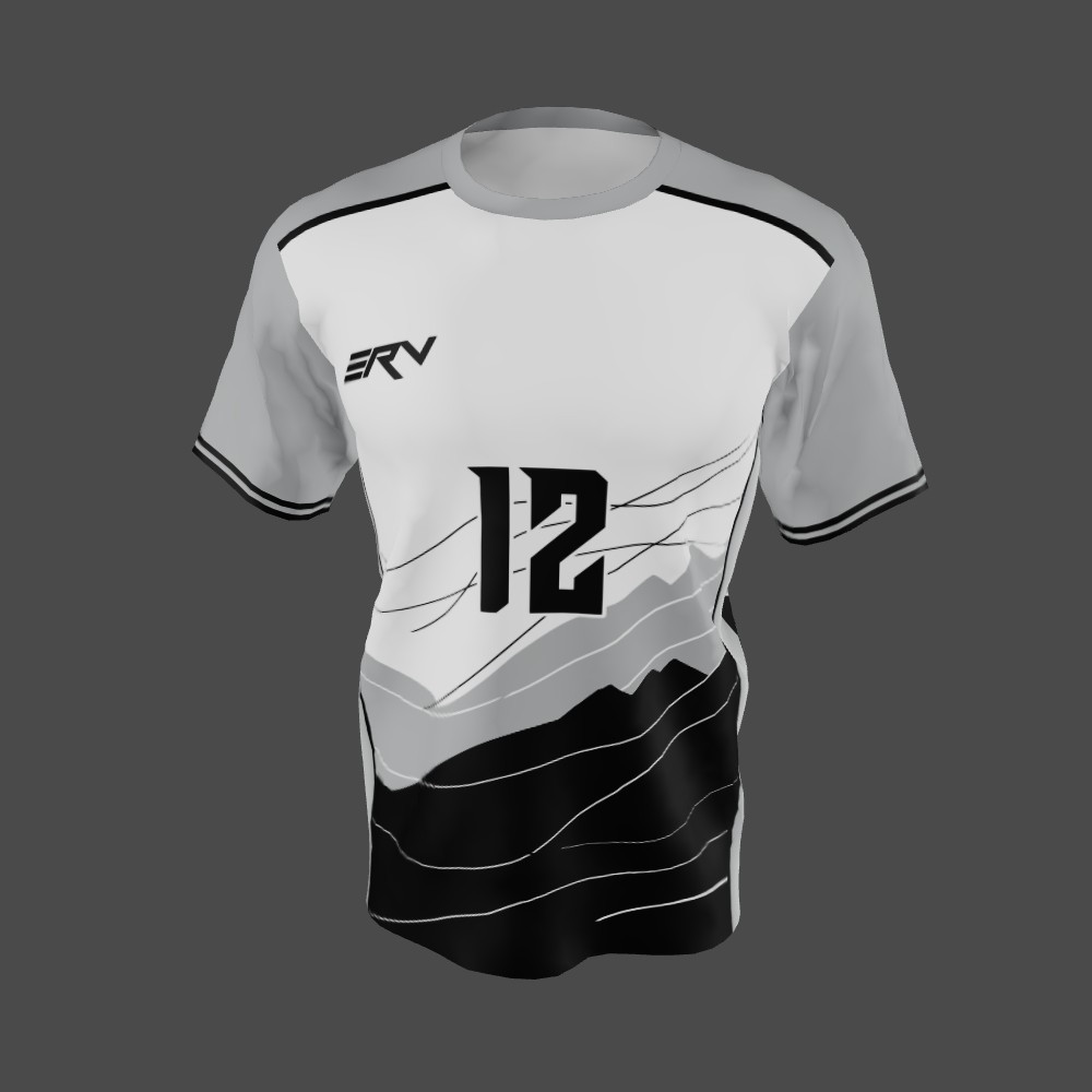 Jersey Basket Modern Abu-abu Hitam