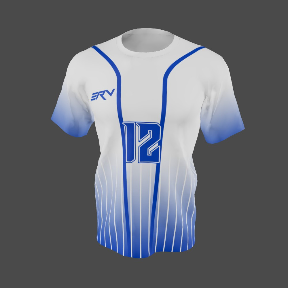 Jersey Basket Modern Putih Biru