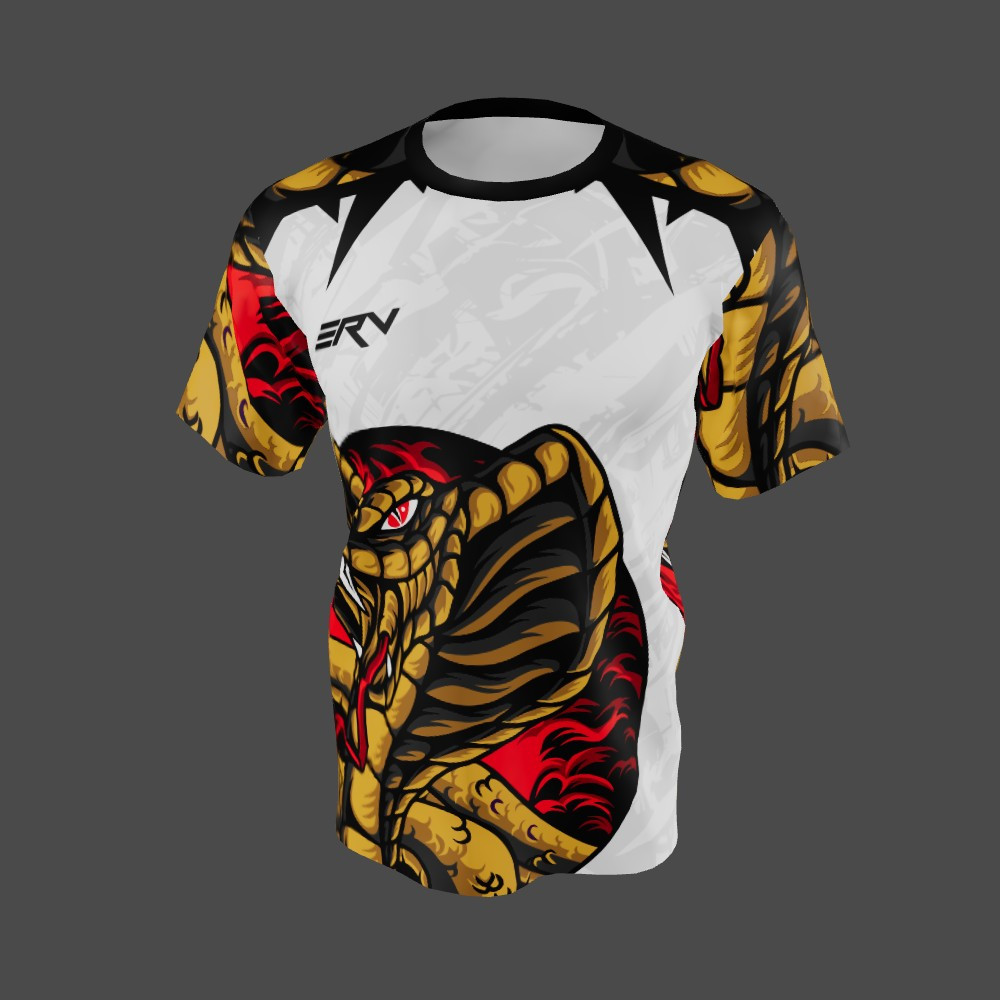 Jersey Cobra Hitam Merah Emas