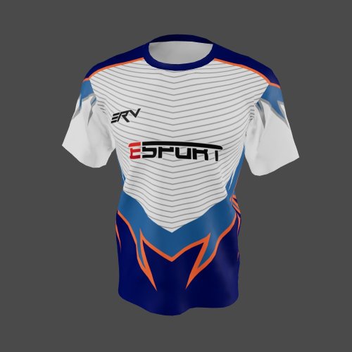 Jersey eSport Modern Biru Putih