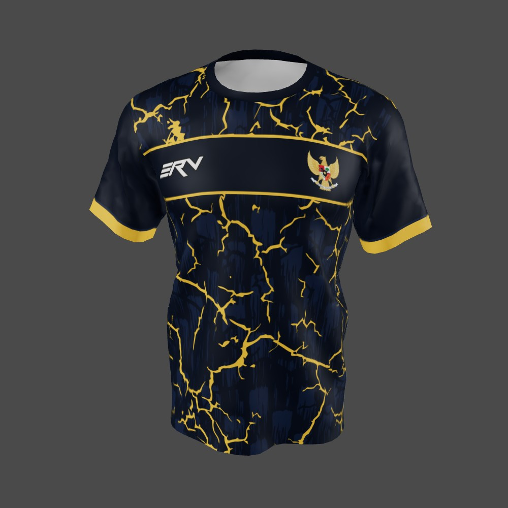 Jersey Futsal Geometric Petir Emas