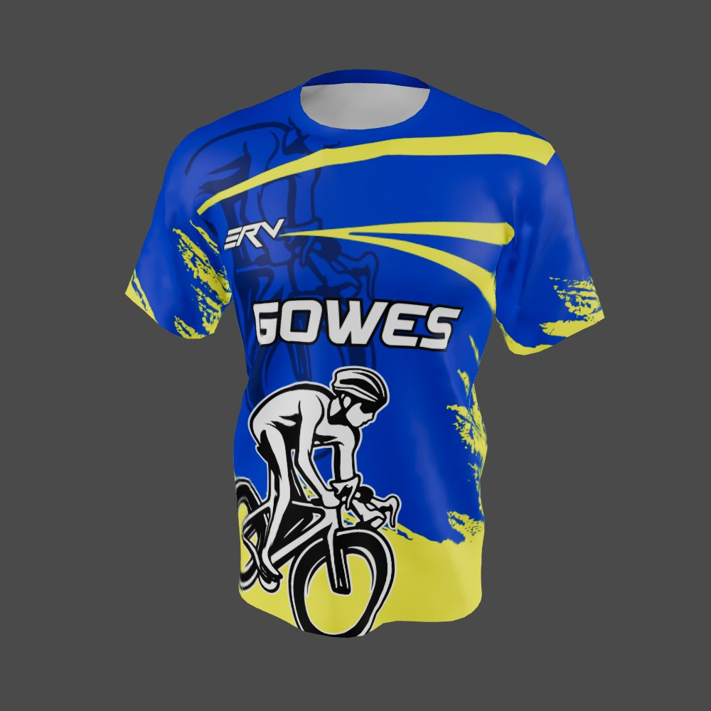Jersey Gowes Dinamis Biru Kuning