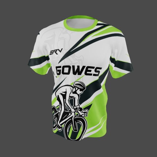 Jersey Gowes Modern Putih Hijau Hitam