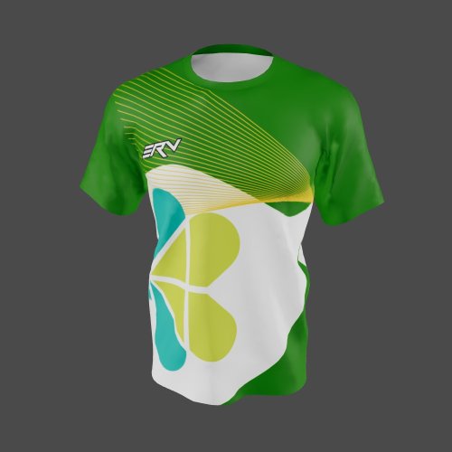 Jersey Instansi Floral Green White