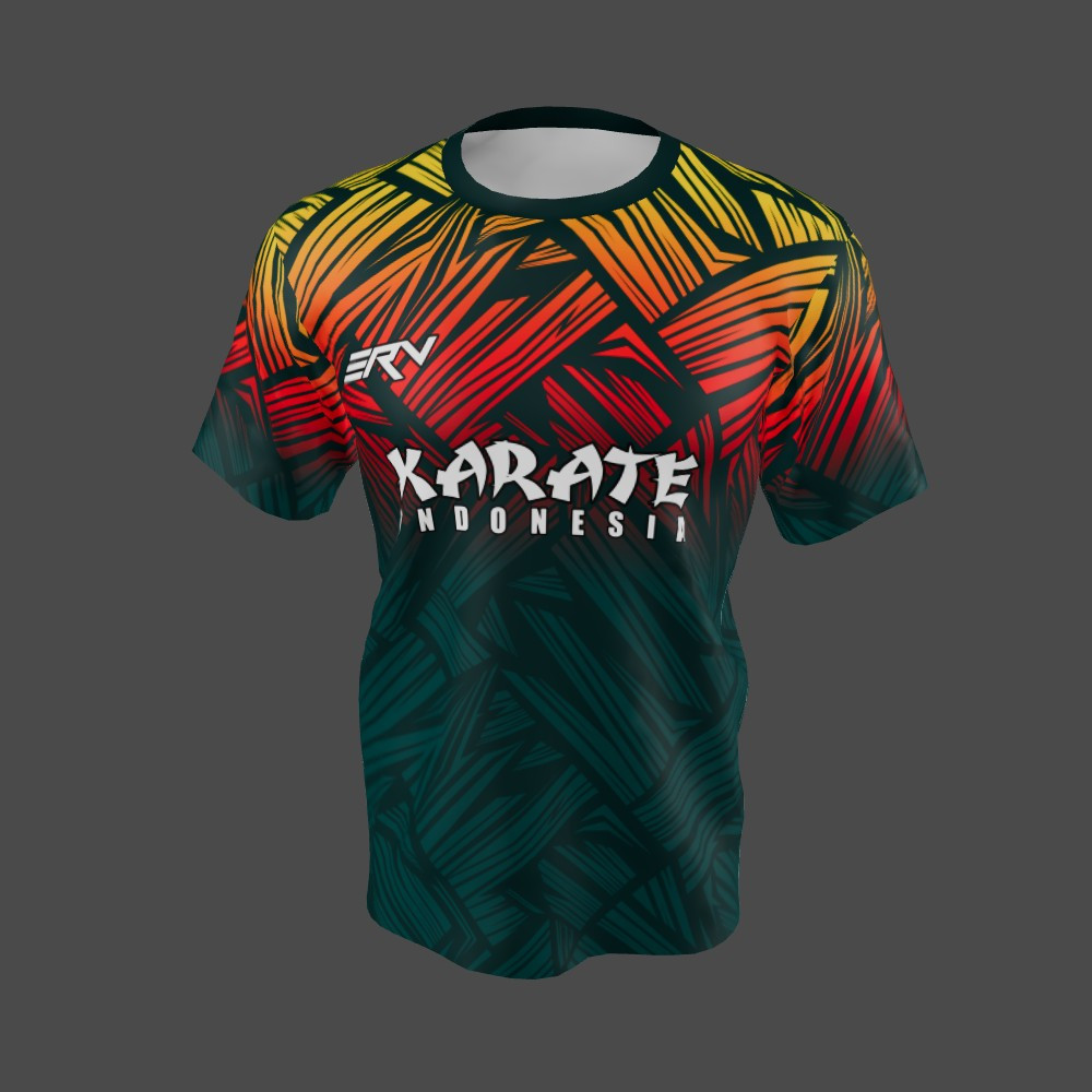 Jersey Karate Geometric Gradasi Warna