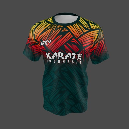Jersey Karate Geometric Gradasi Warna