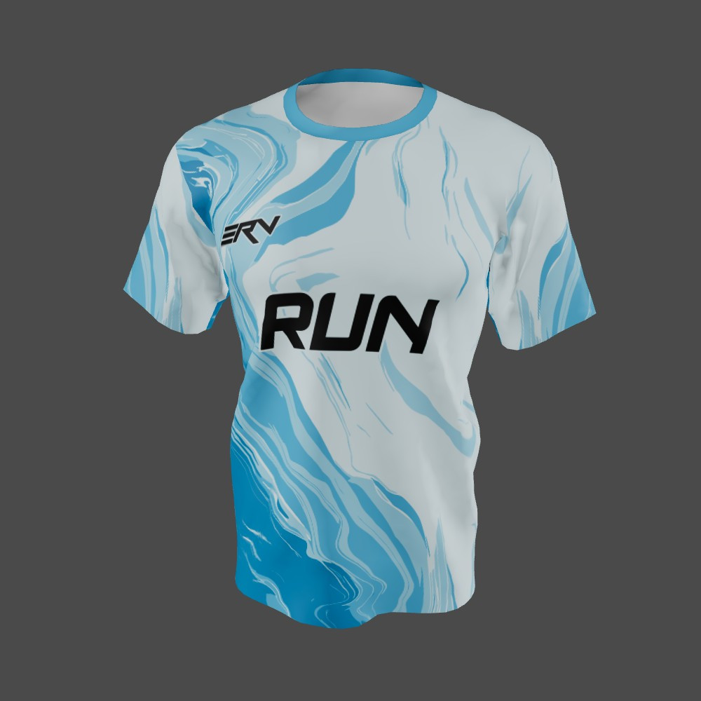 Jersey Lari Abstract Biru