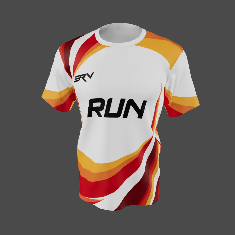 Jersey Lari Dinamis Oranye Merah