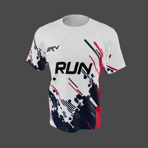 Jersey Lari Geometric Modern Putih