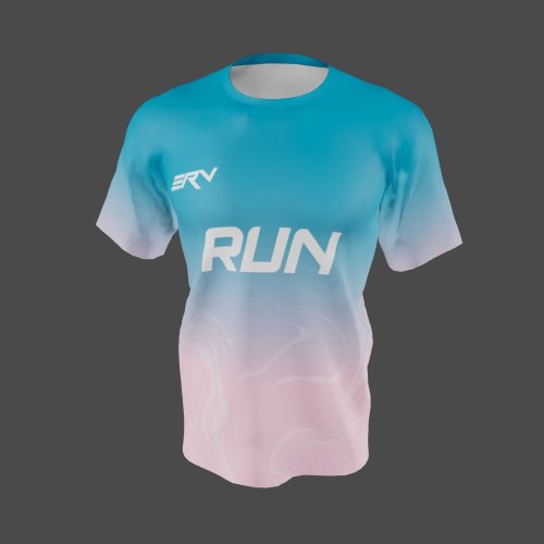 Jersey Lari Gradient Biru Pink