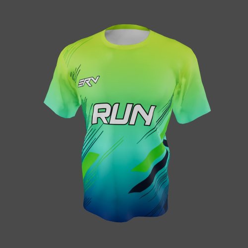 Jersey Lari Gradient Hijau Biru