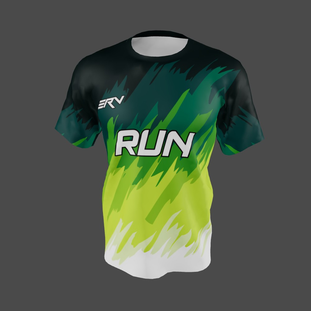 Jersey Lari Gradient Hijau Neon