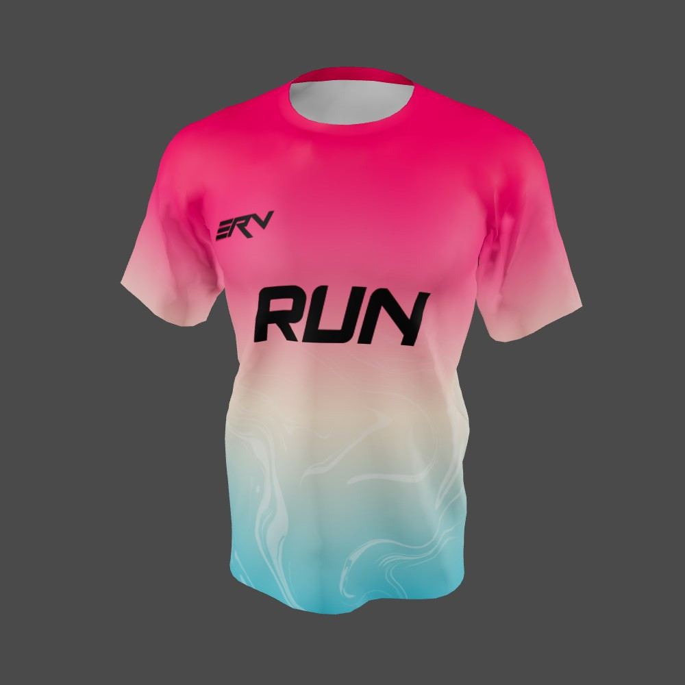 Jersey Lari Gradient Merah Muda