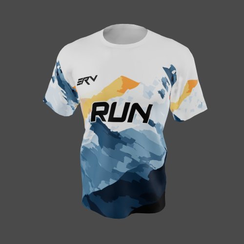 Jersey Lari Gunung Abstrak  Modern