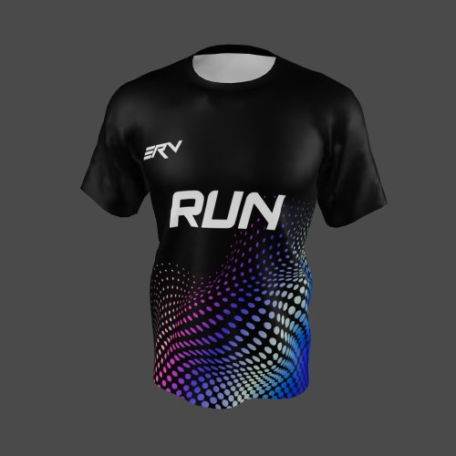 Jersey Lari Hitam Geometris Gradient