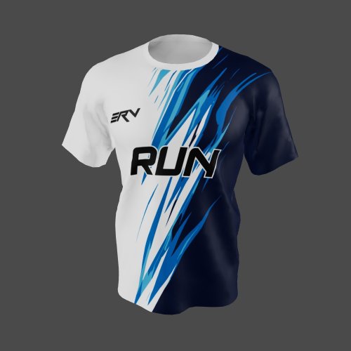 Jersey Lari Modern Biru Putih