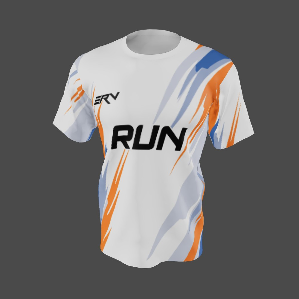 Jersey Lari Modern dengan Abstrak Dinamis