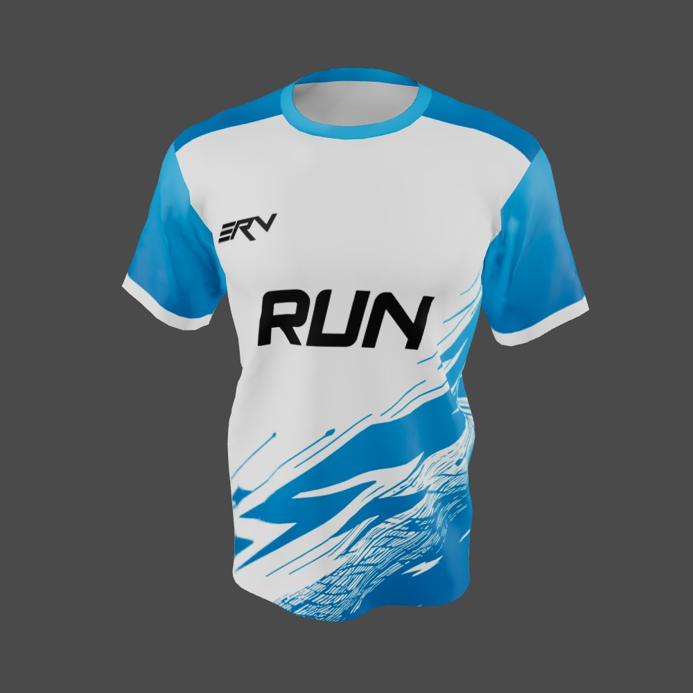 Jersey Lari Modern dengan Desain Abstrak Dinamis