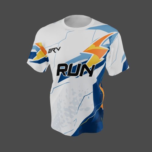 Jersey Lari Modern dengan Motif Petir