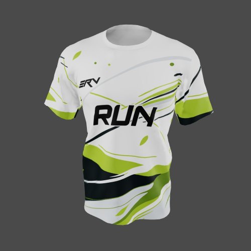 Jersey Lari Modern Putih Hijau