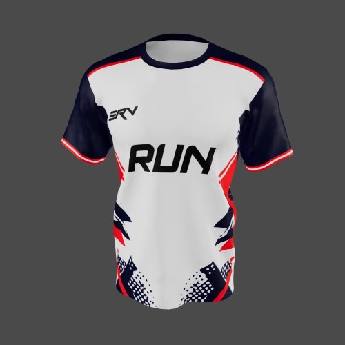 Jersey Lari Modern Putih Merah