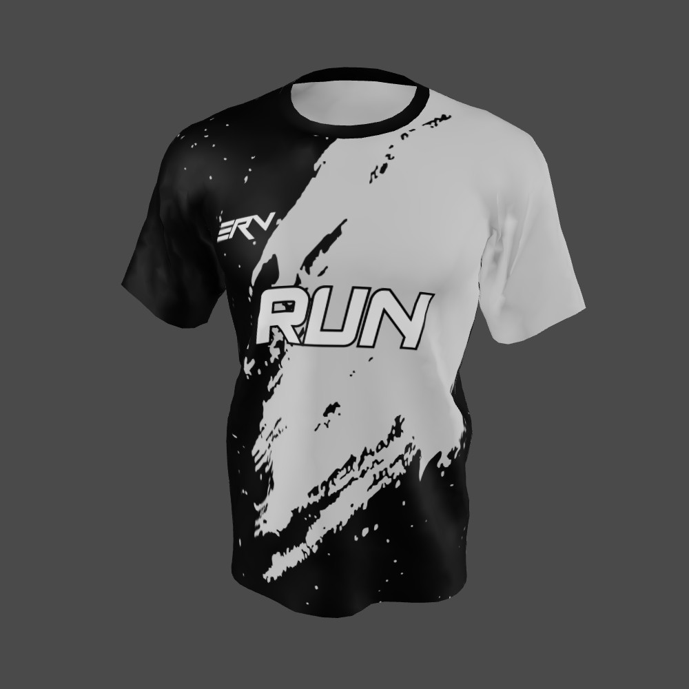 Jersey Lari Split Black White