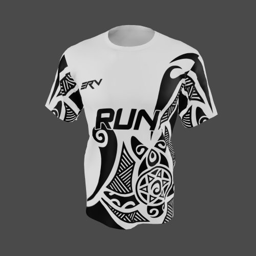 Jersey Lari Tribal Hitam Putih