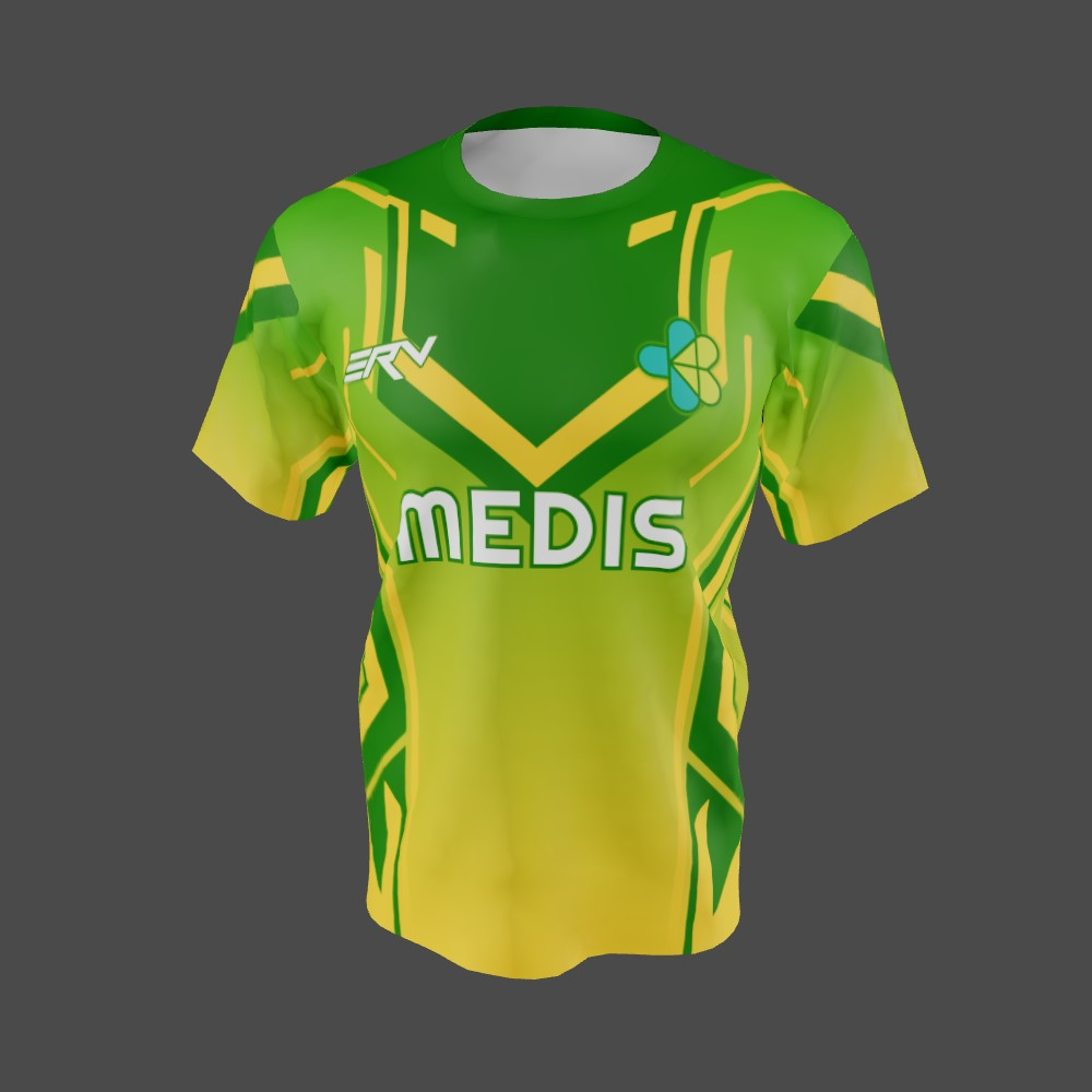 Jersey Medis Gradient Hijau Kuning