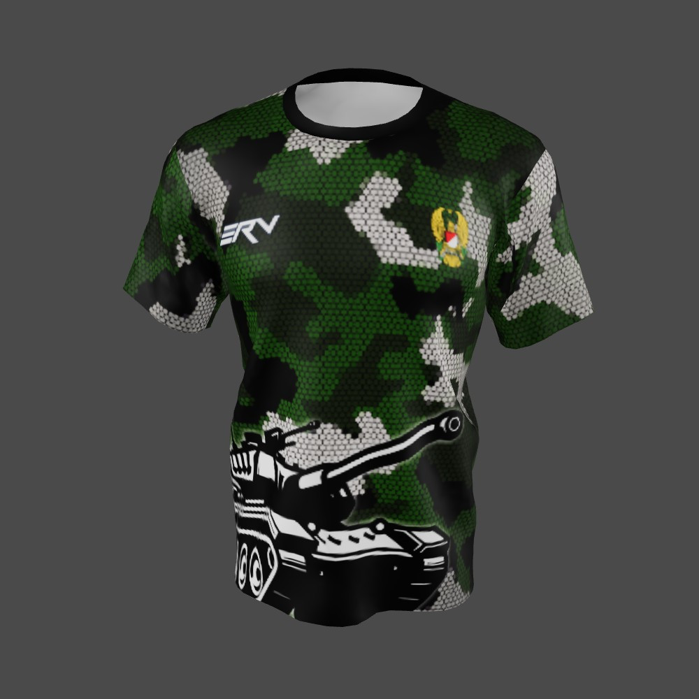 Jersey Militer Camo Hijau Hitam