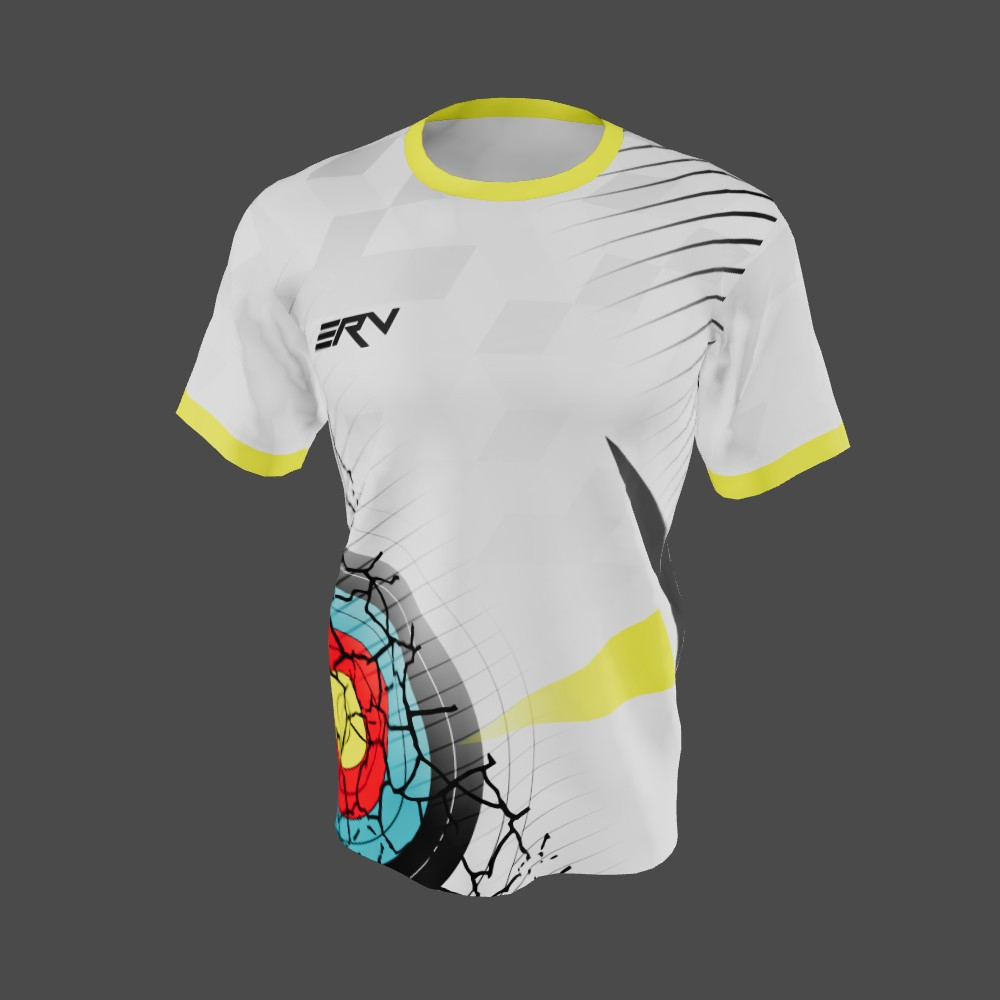 Jersey Panahan Modern Putih Kuning