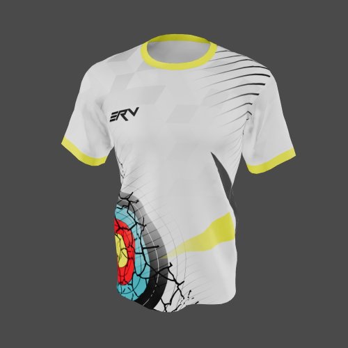 Jersey Panahan Modern Putih Kuning