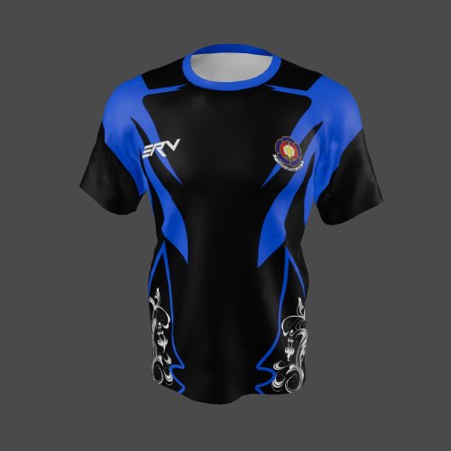 Jersey Pemadam Kebakaran Dinamis Hitam Biru