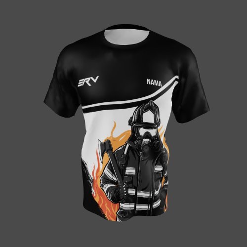 Jersey Pemadam Kebakaran Geometric