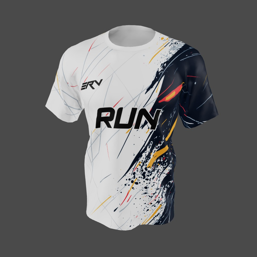 Jersey Run Geometric Hitam Putih