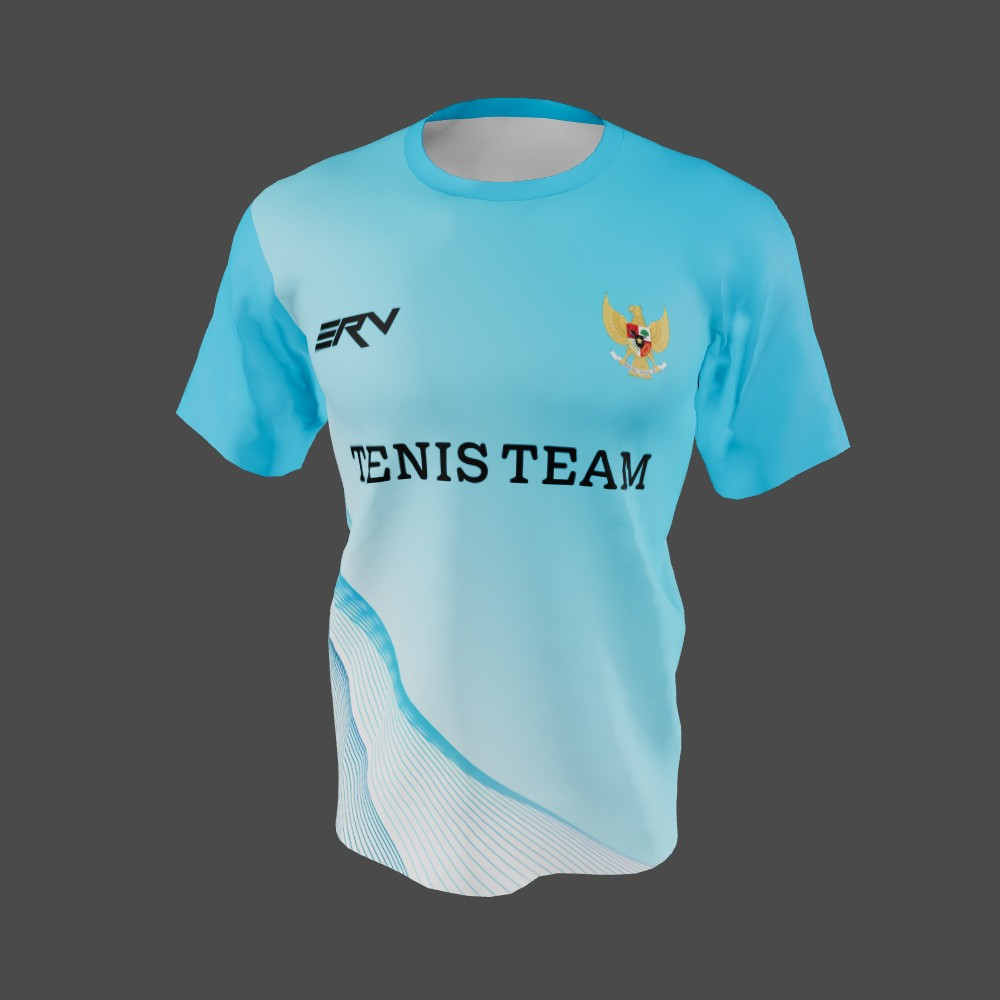 Jersey Tenis Minimalis Biru Muda