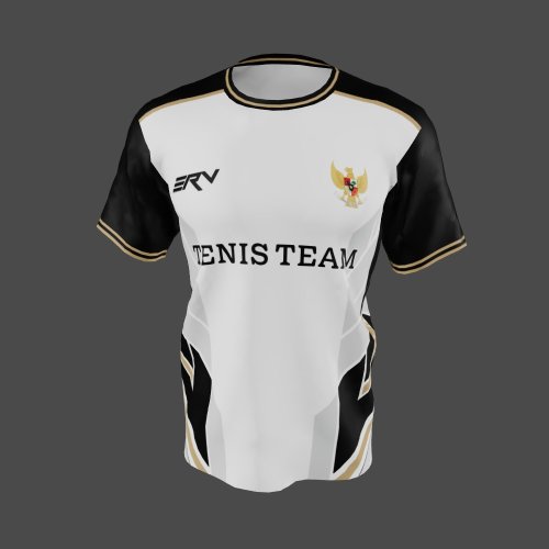 Jersey Tenis Modern Hitam Putih